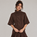 AMELIA – Strickpullover mit Zopfmuster & Rollkragen