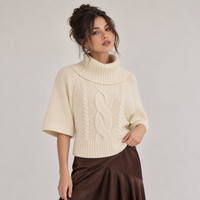 AMELIA – Strickpullover mit Zopfmuster & Rollkragen