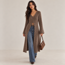 ELINA – Langer Strickcardigan mit Knopfleiste
