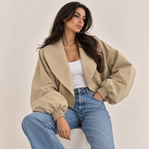 LARA – Cropped Blouson Jacke
