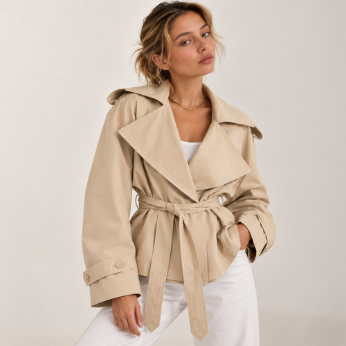 AMELIE – Cropped Trenchcoat