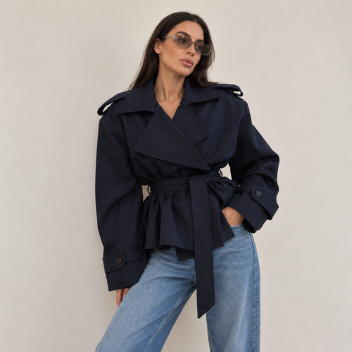 AMELIE – Cropped Trenchcoat