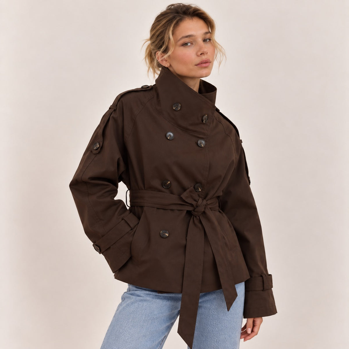 SELENE – Taillierte Trenchjacke mit Gürtel