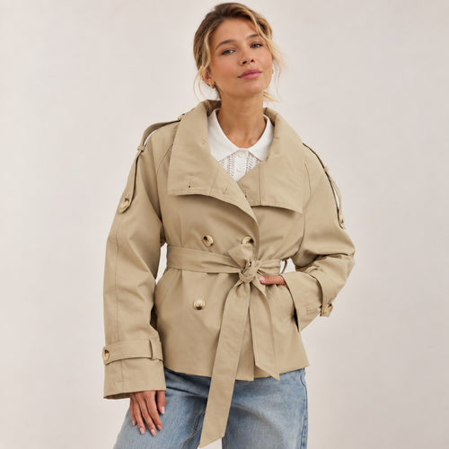 SELENE – Taillierte Trenchjacke mit Gürtel