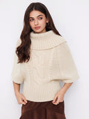 AMELIA – Strickpullover mit Zopfmuster & Rollkragen